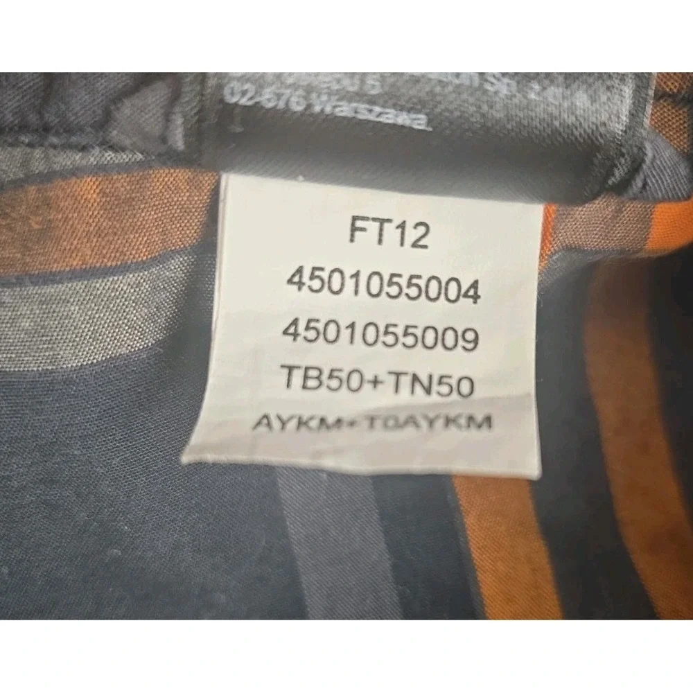 The North Face Pearl Snap Short Sleeve Button Up Black Gray Orange Plaid Shirt M